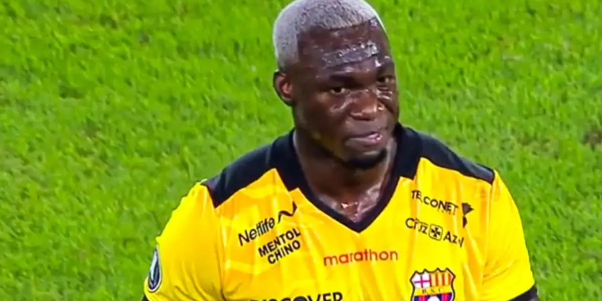 Ha pasado más tiempo lesionado y así captaron a Felipe Caicedo en la última práctica de Barcelona SC en Argentina