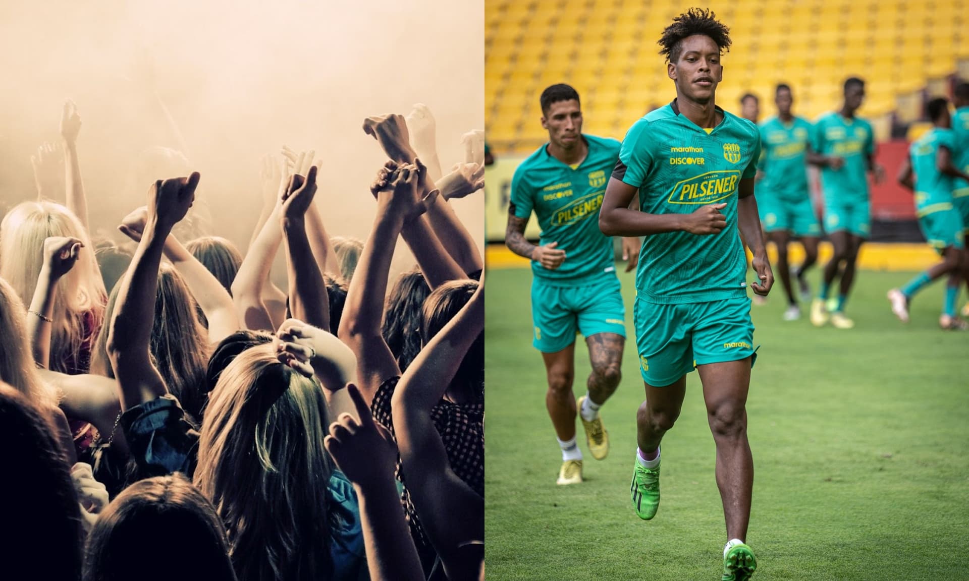 Algunos jugadores del Ídolo fueron captados luego del entrenamiento.