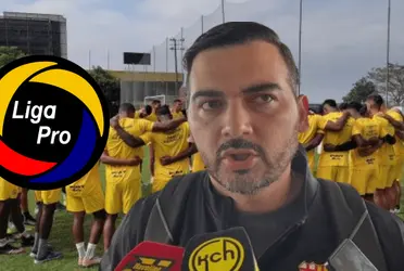 Antonio Álvarez dio a conocer su malestar por el arbitraje de ayer ante Aucas.