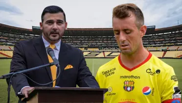 Antonio Álvarez y Damián Díaz (Foto tomada de: Municipio de Guayaquil/API/Barcelona SC)