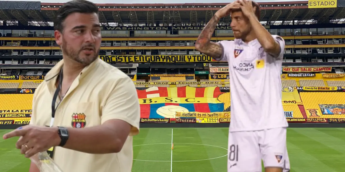 Antonio Álvarez y Ezequiel Piovi (Foto tomada de: Barcelona SC/API)