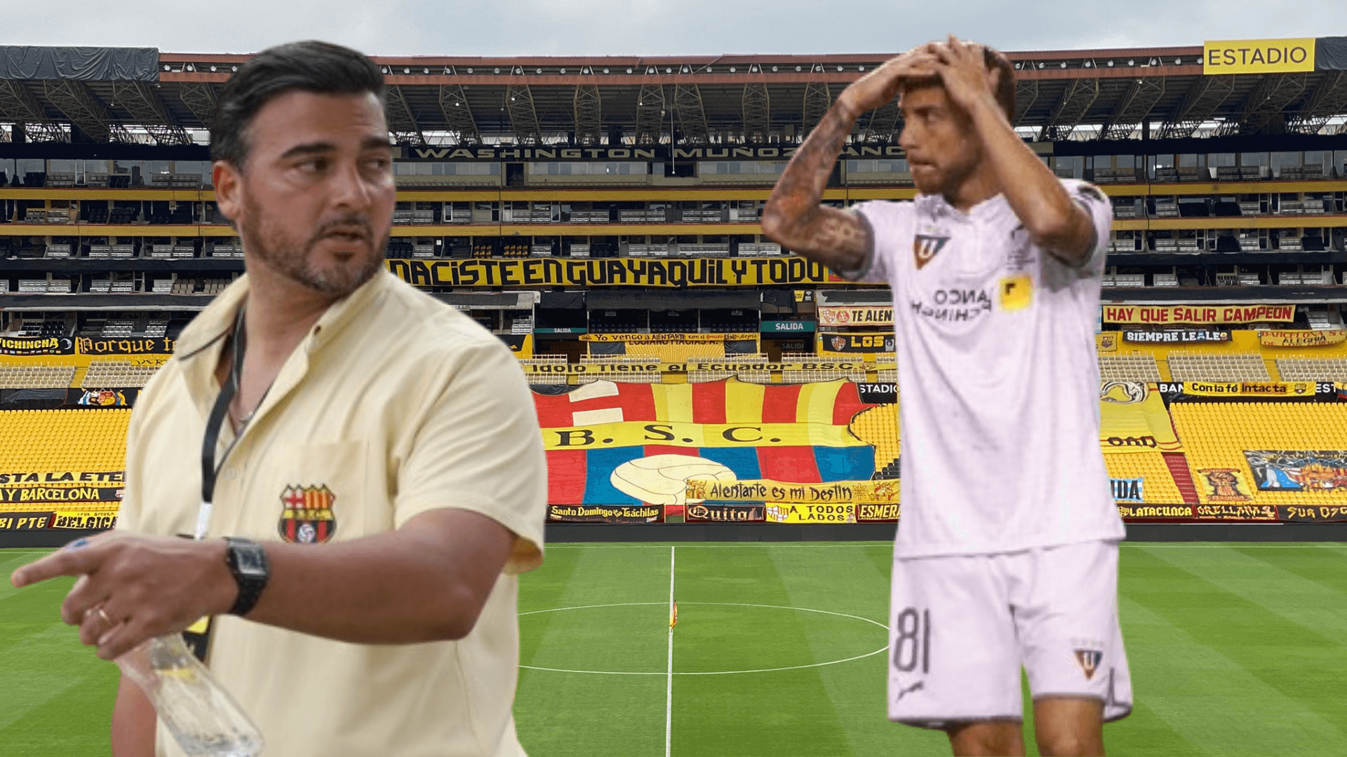 Antonio Álvarez y Ezequiel Piovi (Foto tomada de: Barcelona SC/API)