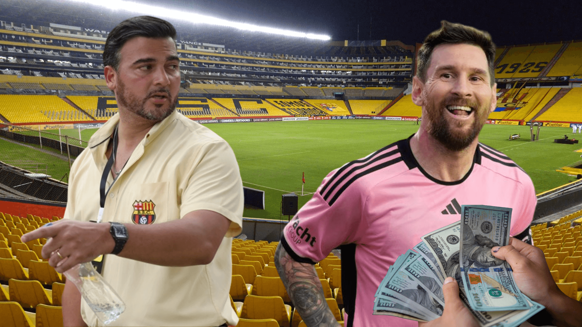 Antonio Álvarez y Lionel Messi (Foto tomada de: API/Spiegel/La Razón)