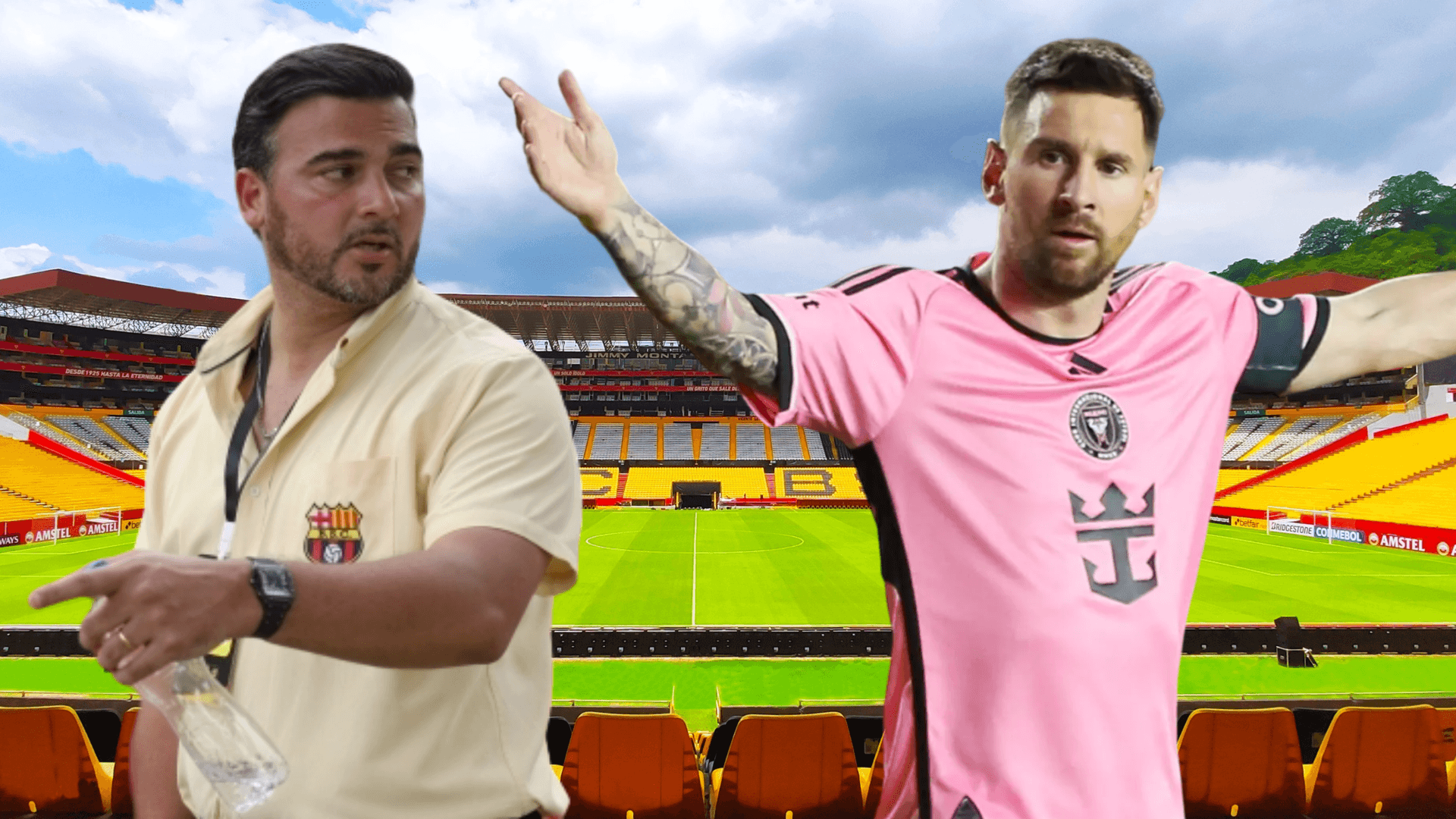 Antonio Álvarez y Lionel Messi (Foto tomada de: Barcelona SC/API/20 Minutos)
