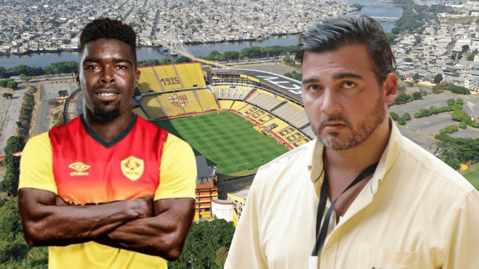 Antonio Álvarez y Michael Carcelén (Foto tomada de: Barcelona SC/Aucas/API)