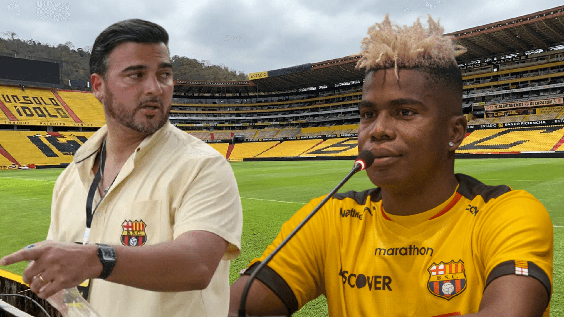 Antonio Álvarez y Segundo Portocarrero (Foto tomada de: Barcelona SC/API)