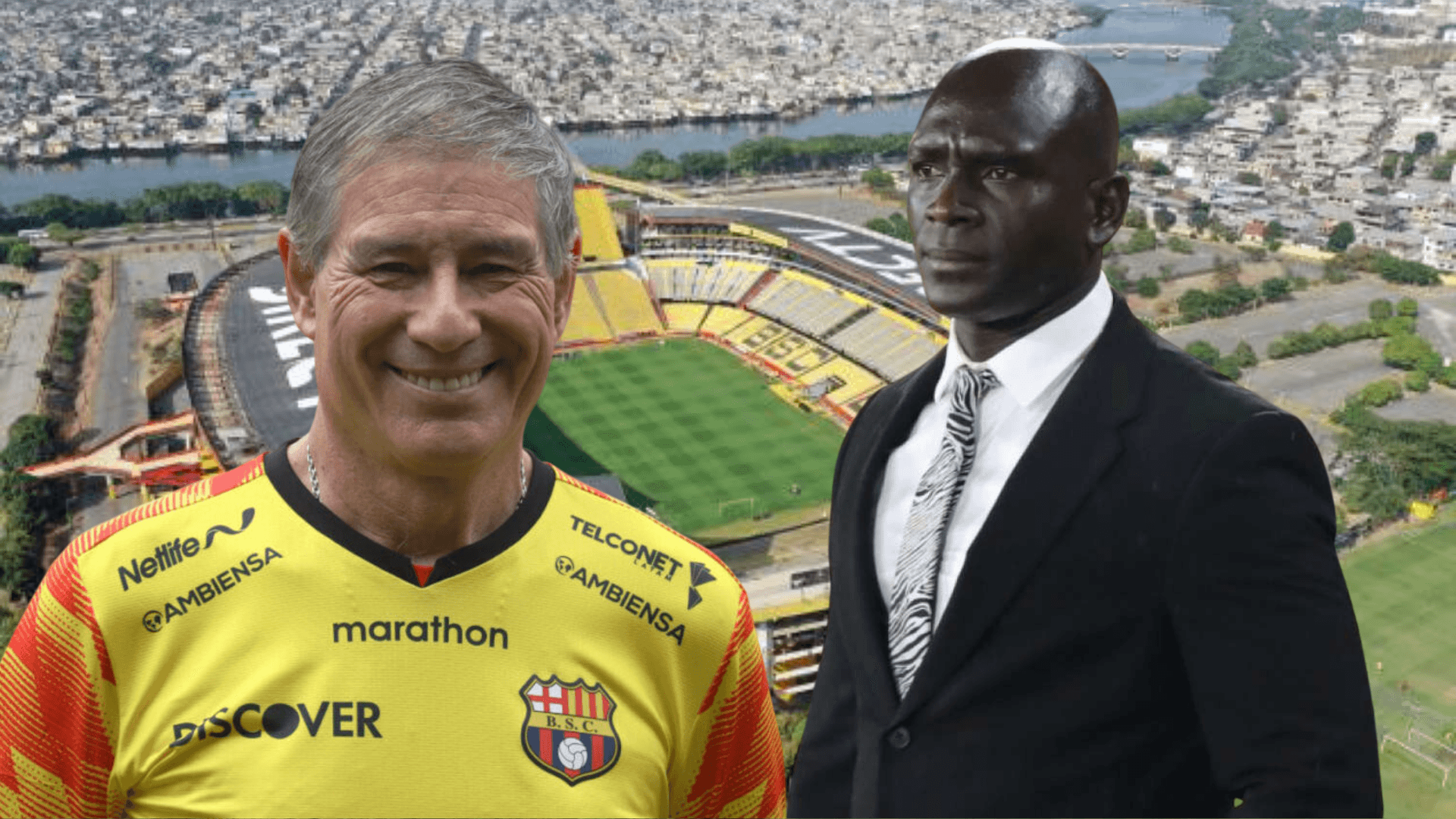 Ariel Holan y Segundo Alejandro Castillo (Foto tomada de: Barcelona SC/API)