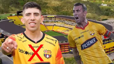 Braian Oyola y Damián Díaz (Foto tomada de: Barcelona SC/API)