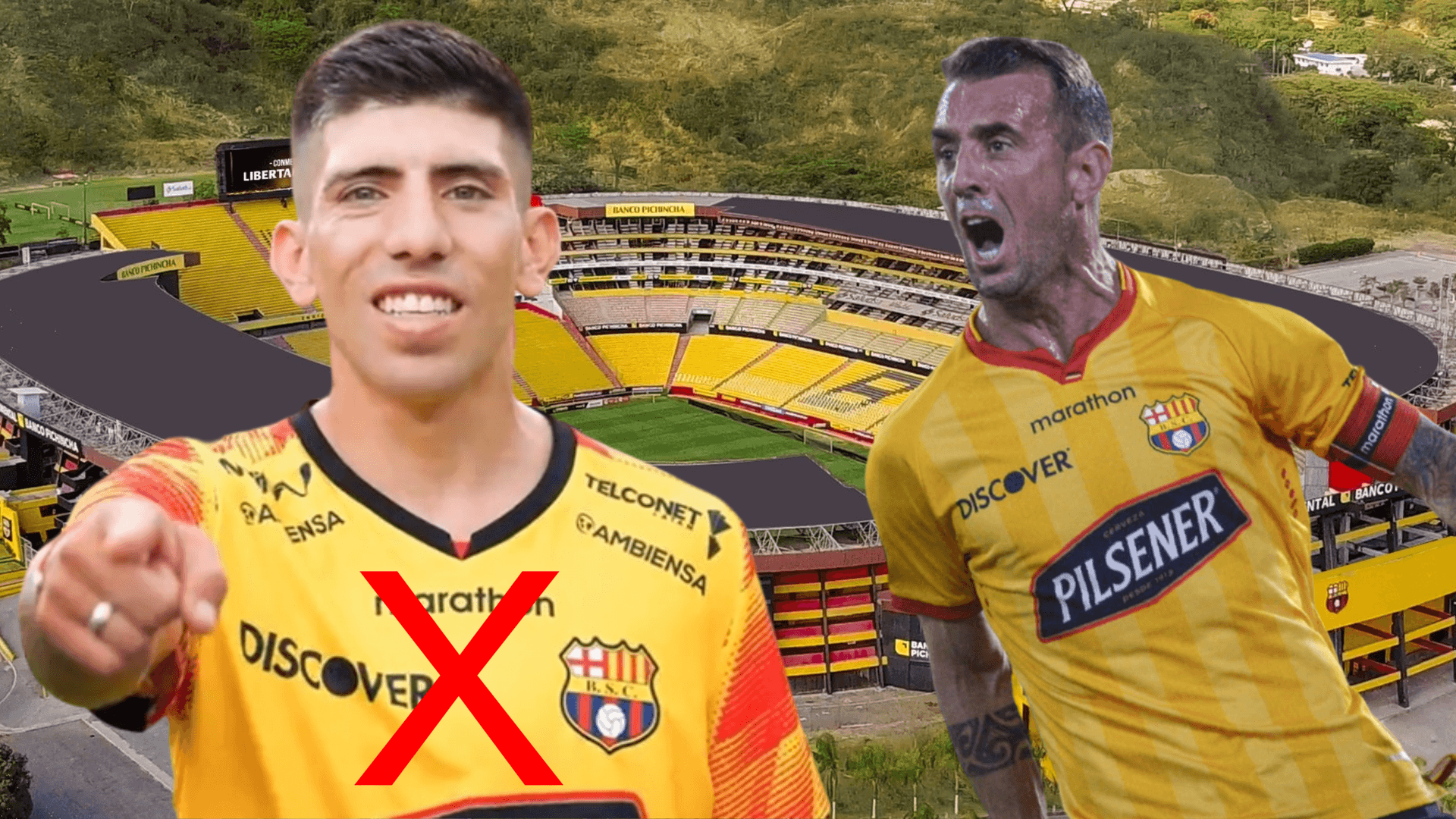 Braian Oyola y Damián Díaz (Foto tomada de: Barcelona SC/API)