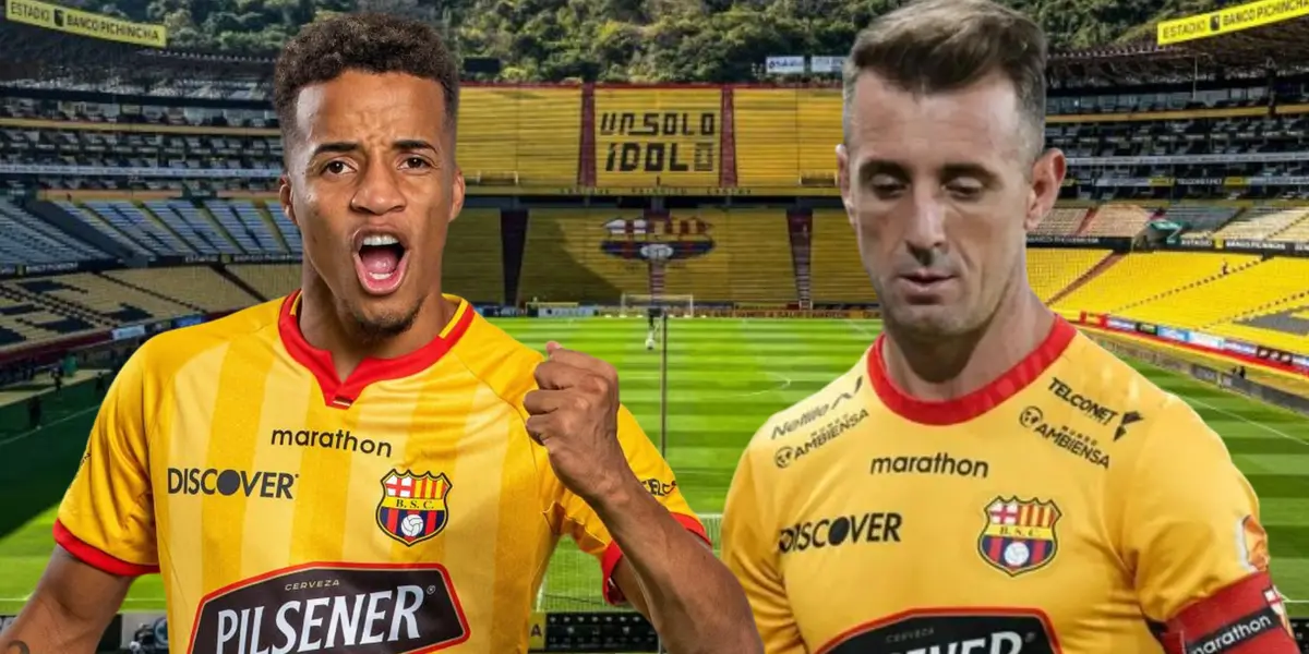 Byron Castillo y Damián Díaz (Foto tomada de: Barcelona SC/Extra/Api)