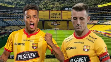 Byron Castillo y Damián Díaz (Foto tomada de: Barcelona SC/Extra/Api)