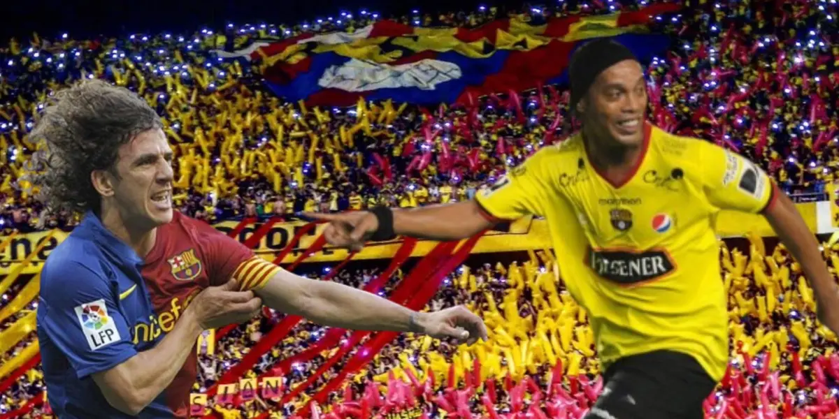 Carles Puyol y Ronaldinho / Foto de: Un Solo Ídolo