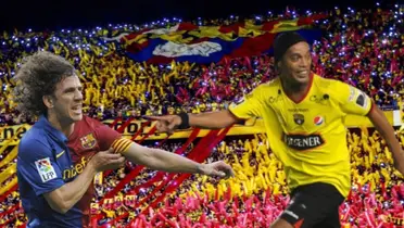 Carles Puyol y Ronaldinho / Foto de: Un Solo Ídolo