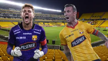 Damián Díaz y Javier Burrai (Foto tomada de: Barcelona SC/API)