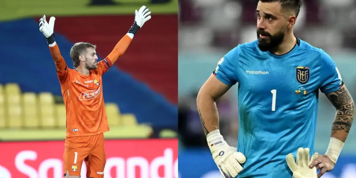 El arquero del Ídolo se pone feliz por lo que hace Hernán Galíndez