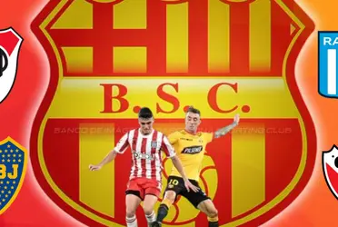 El conjunto argentino apoya a Barcelona SC en su preparación previo al duelo contra Estudiantes