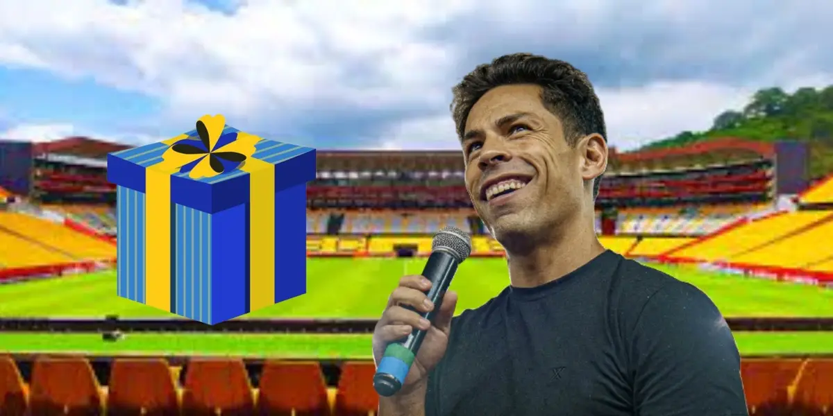 El ídolo de Barcelona SC y candidato a la vicepresidencia del club, Matías Oyola, estrecha lazos con los hinchas y recibe un emotivo obsequio de un pequeño seguidor.