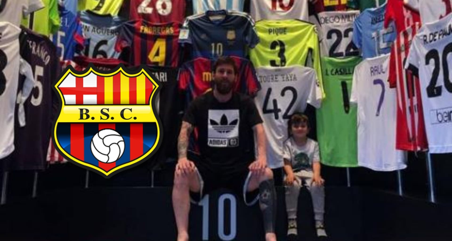 El jugador campeón con Barcelona SC que le dio su camiseta a Lionel Messi y que ahora la tiene en su colección personal