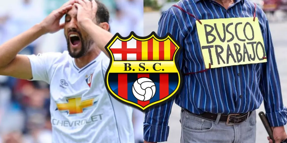 El jugador tocó el cielo con las manos con Barcelona SC, pero ahora está buscando trabajo y no lo encuentra