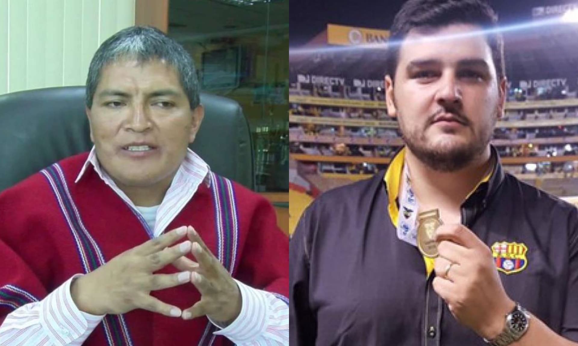 El presidente de Mushuc Runa se dio tiempo para dedicarle unas palabras a Álvarez
