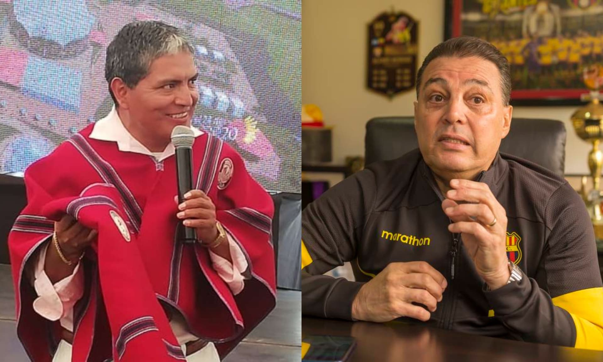 El presidente del Ídolo habló con Luis Chango por la ayuda que le dio.