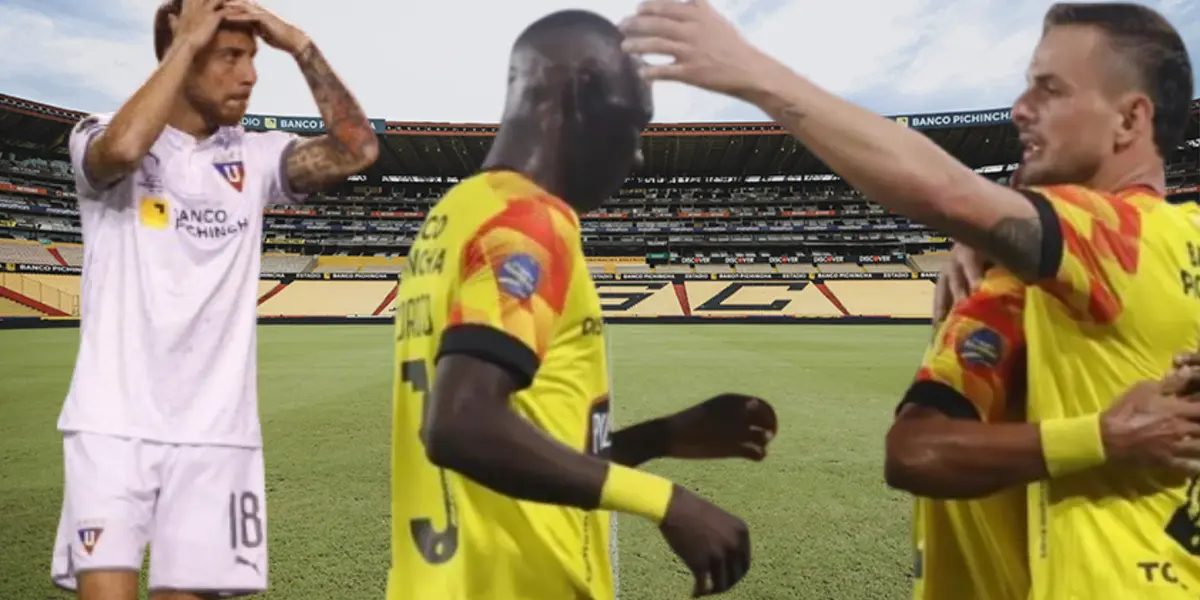 Ezequiel Piovi y jugadores de Barcelona SC (Foto tomada de: Barcelona SC/API/Wikipedia)