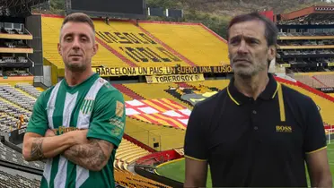 Fabián Bustos y Damián Díaz (Foto tomada de: Barcelona SC/API/Wikipedia)