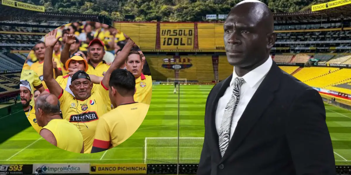 Hinchas de Barcelona SC y Segundo Alejandro Castillo (Foto tomada de: Barcelona SC/API)