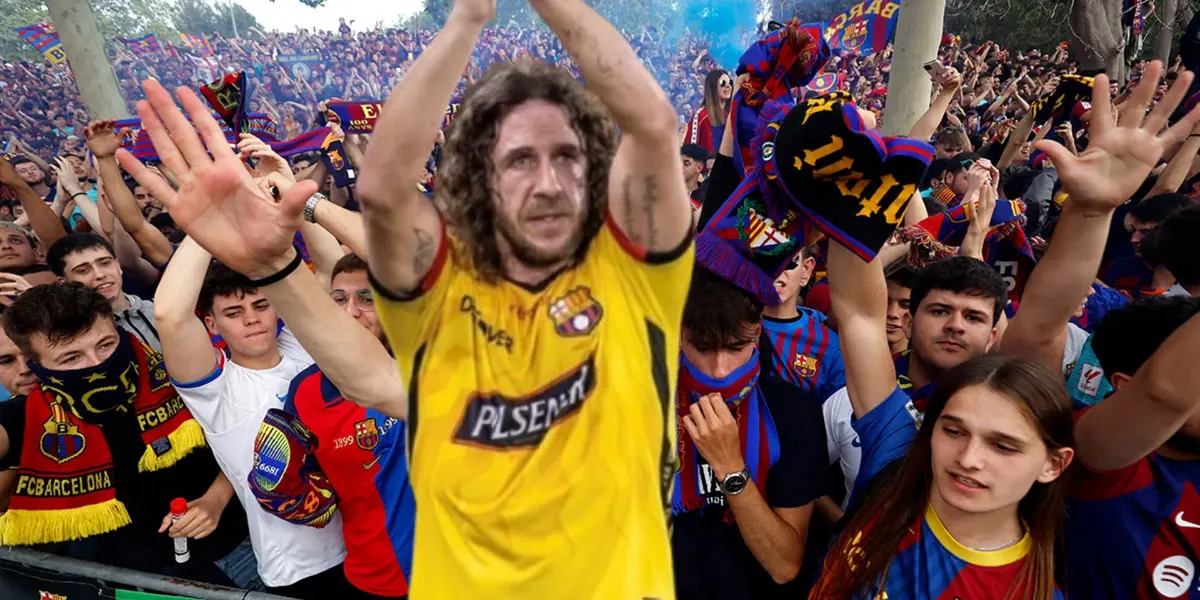 Hinchas del FC Barcelona y Carles Puyol / Foto de: Un Solo Ídolo