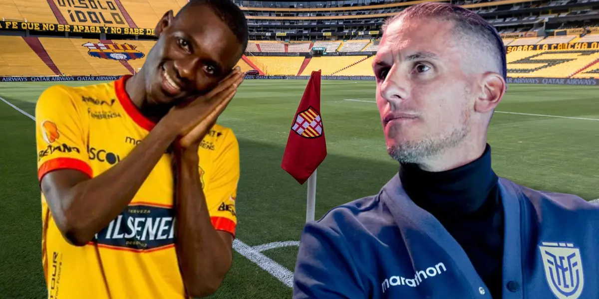 Janner Corozo y Sebastián Beccacece (Foto tomada de: Barcelona SC/API/Janner Corozo)