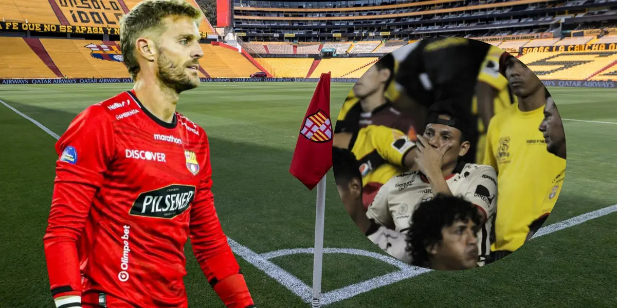 Javier Burrai e hinchas de Barcelona SC (Foto tomada de: Barcelona SC/API/X)