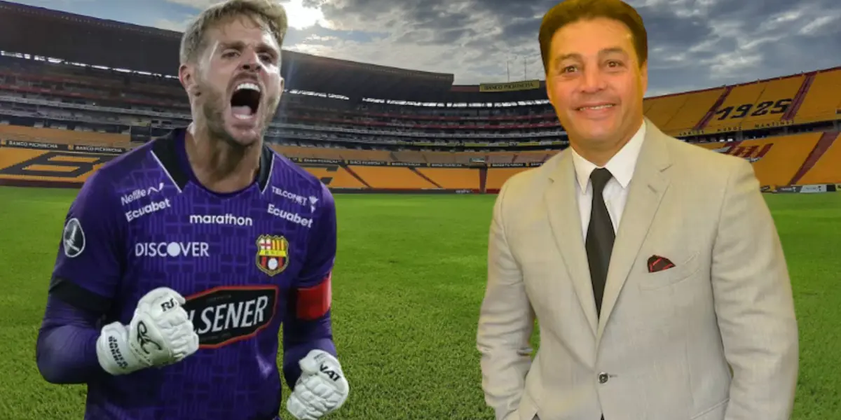 Javier Burrai y Carlos Alfaro Moreno (Foto tomada de: Barcelona SC/API)