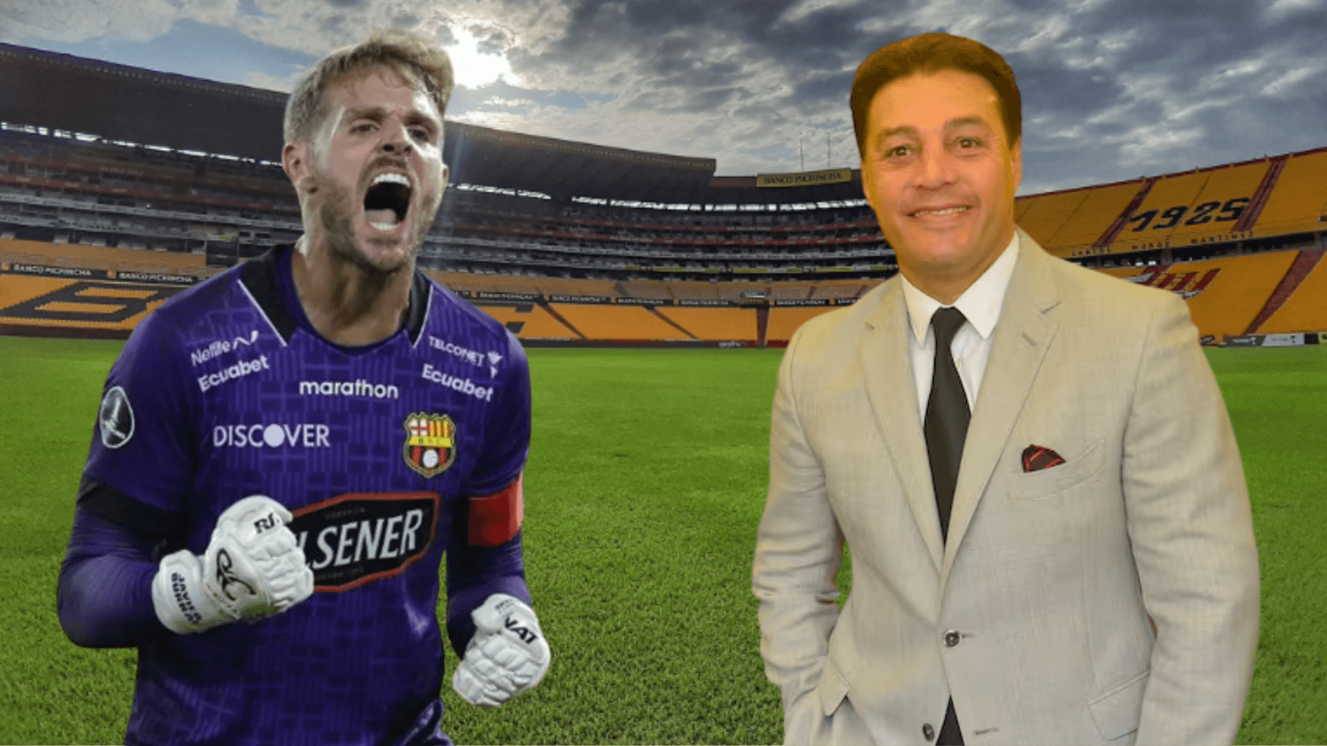 Javier Burrai y Carlos Alfaro Moreno (Foto tomada de: Barcelona SC/API)