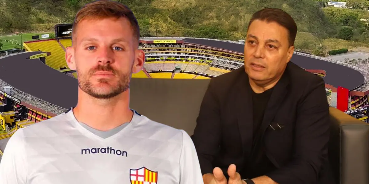 Javier Burrai y Carlos Alfaro Moreno (Foto tomada de: Barcelona SC/El Universo)