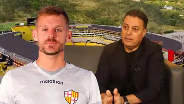 Javier Burrai y Carlos Alfaro Moreno (Foto tomada de: Barcelona SC/El Universo)