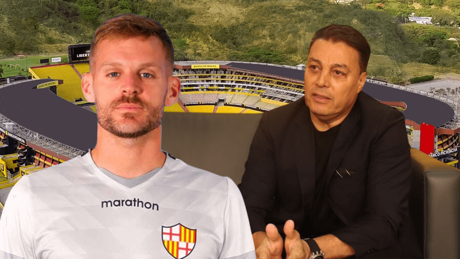 Javier Burrai y Carlos Alfaro Moreno (Foto tomada de: Barcelona SC/El Universo)