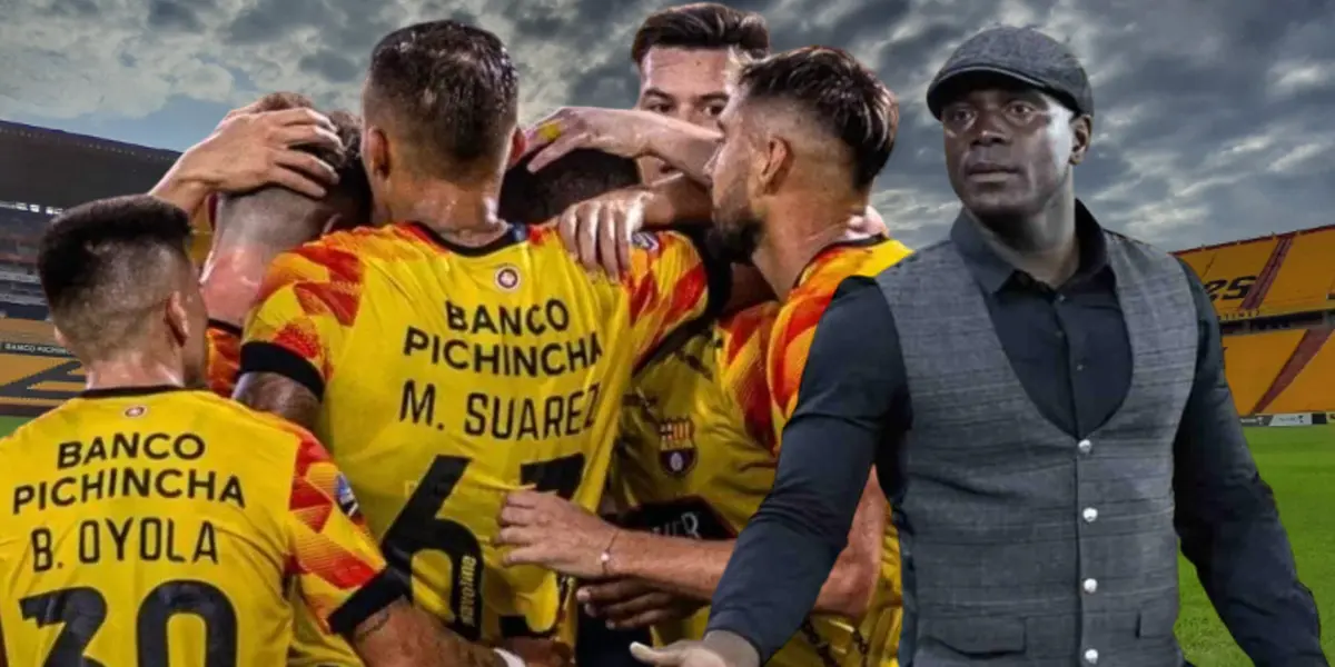 Jugadores de Barcelona SC y Segundo Alejandro Castillo (Foto tomada de: Barcelona SC/API)