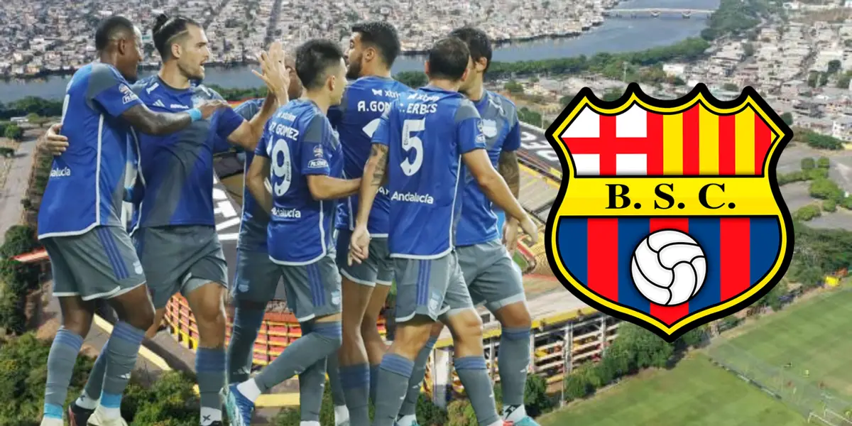 Jugadores de Emelec (Foto tomada de: Barcelona SC/API/Wikipedia)