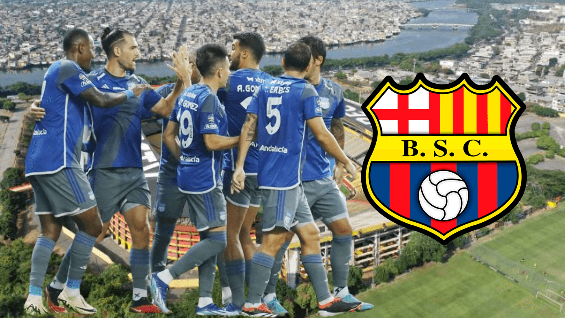 Jugadores de Emelec (Foto tomada de: Barcelona SC/API/Wikipedia)