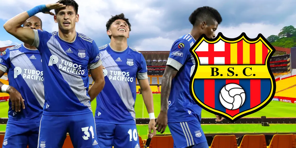 Jugadores de Emelec (Foto tomada de: Barcelona SC/API/Wikipedia)