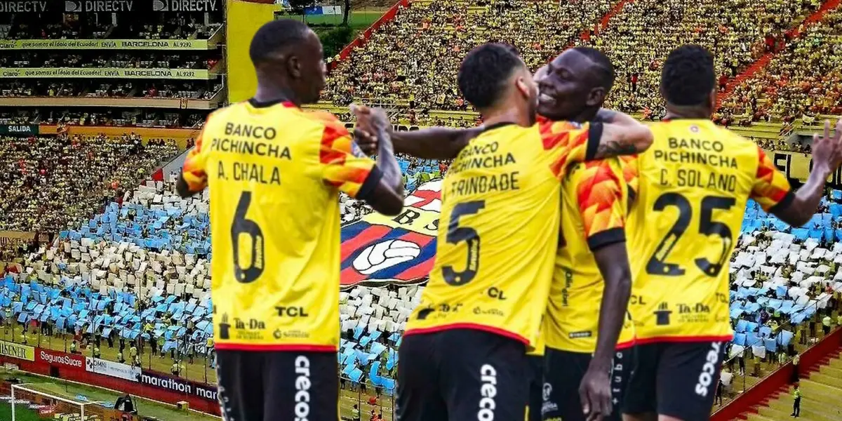 Jugadores e hinchada de Barcelona SC / Foto de: Un Solo Ídolo