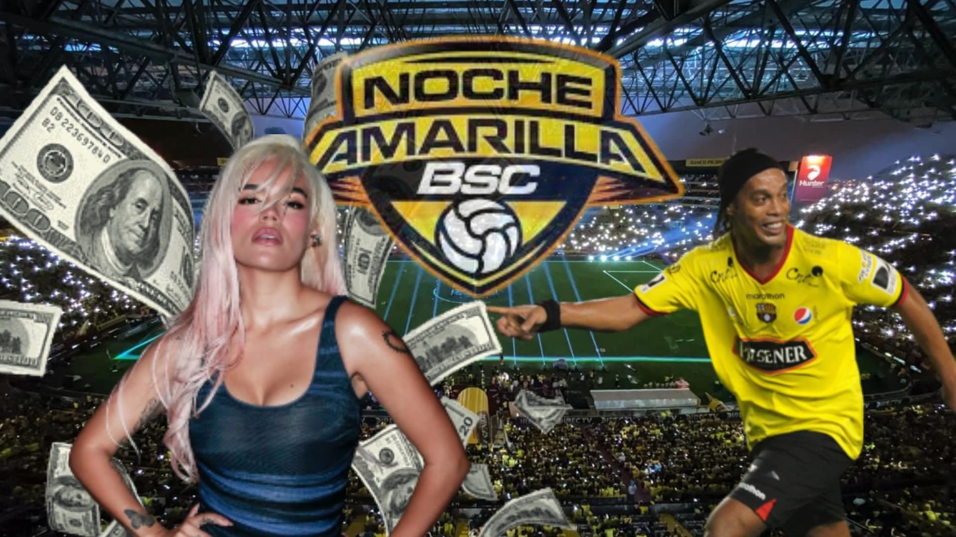 Karol G podría ser invitada a la Noche Amarilla, lo que le pagarían, Ronaldinho cobró 200 mil