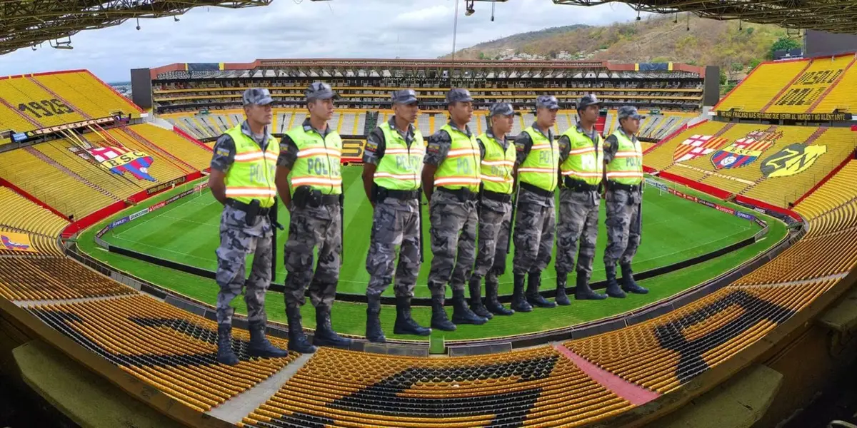 La dirigencia de Barcelona SC dispuso de un fuerte operativo de seguridad para esta noche