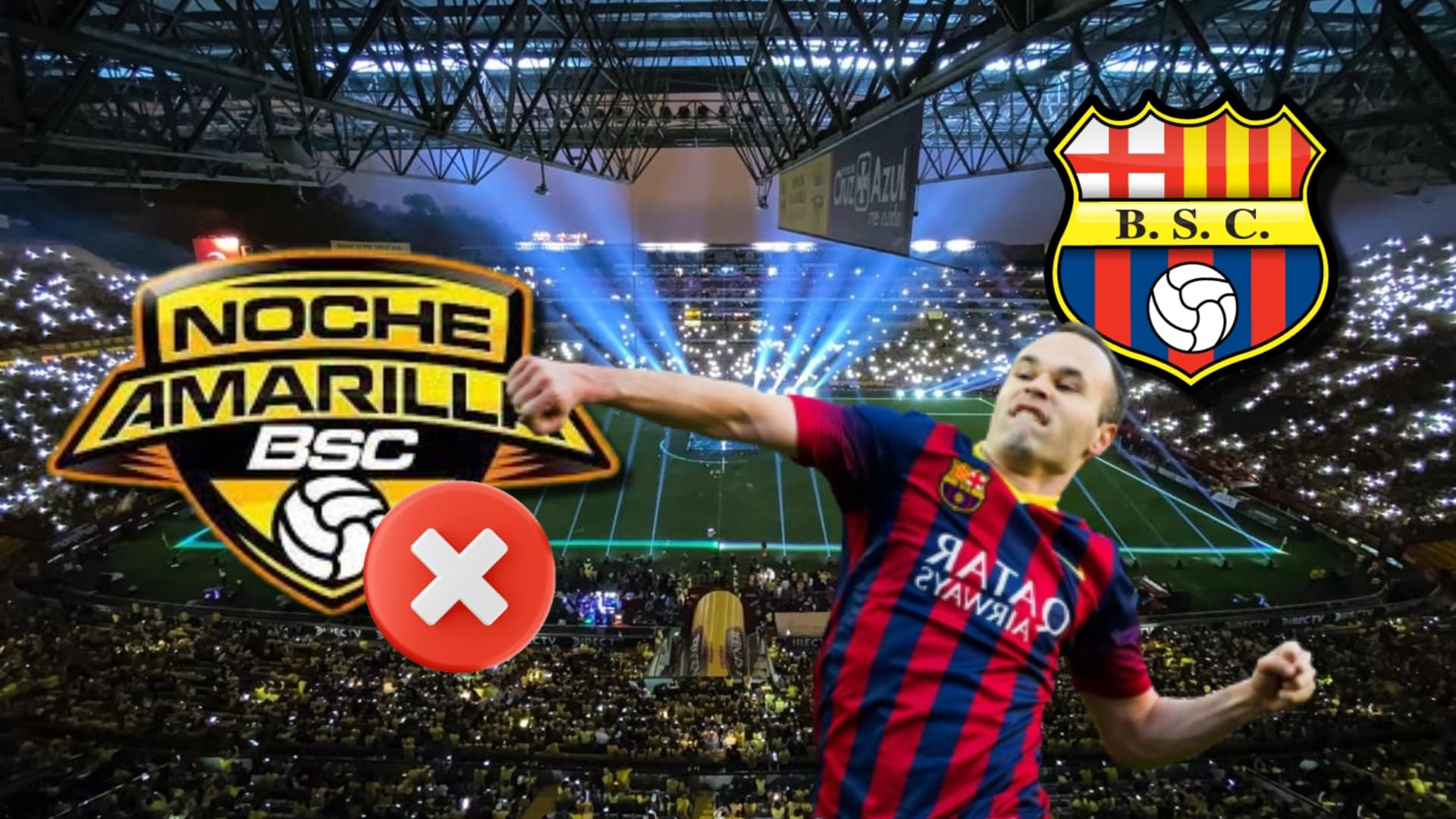 La explicación del porque Andrés Iniesta no pudo llegar a la Noche Amarilla de Barcelona SC