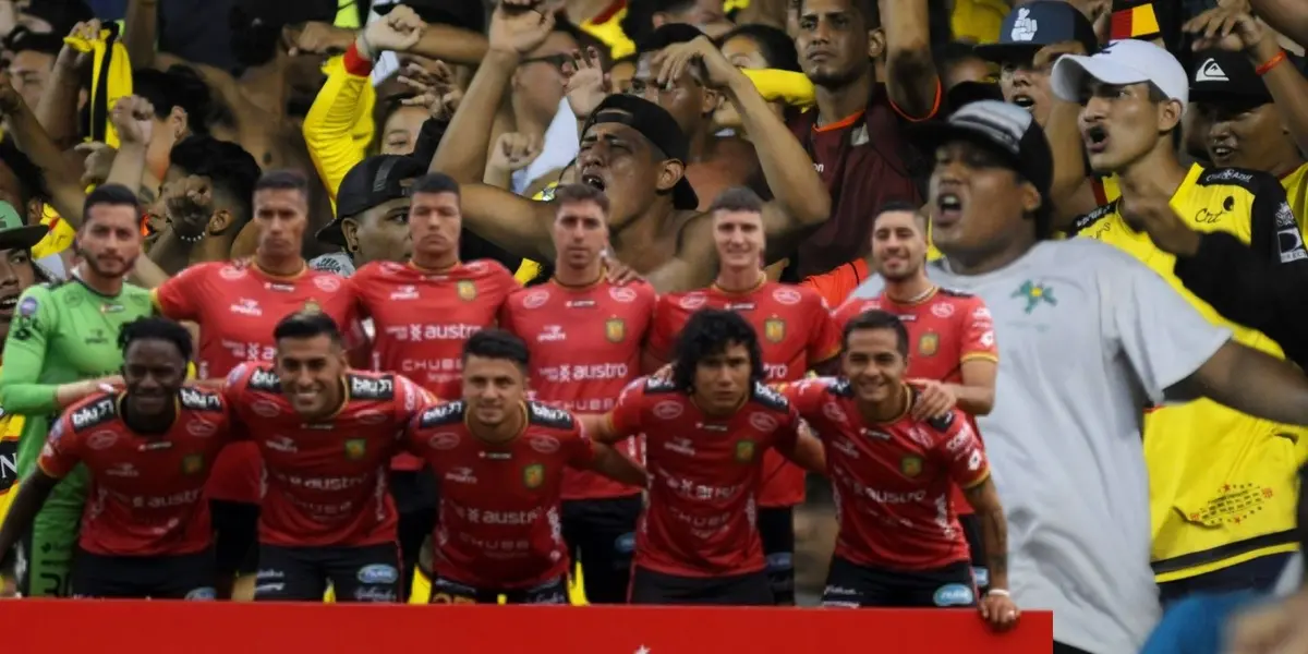 La reacción de un jugador del Cuenca contra los hinchas de BSC