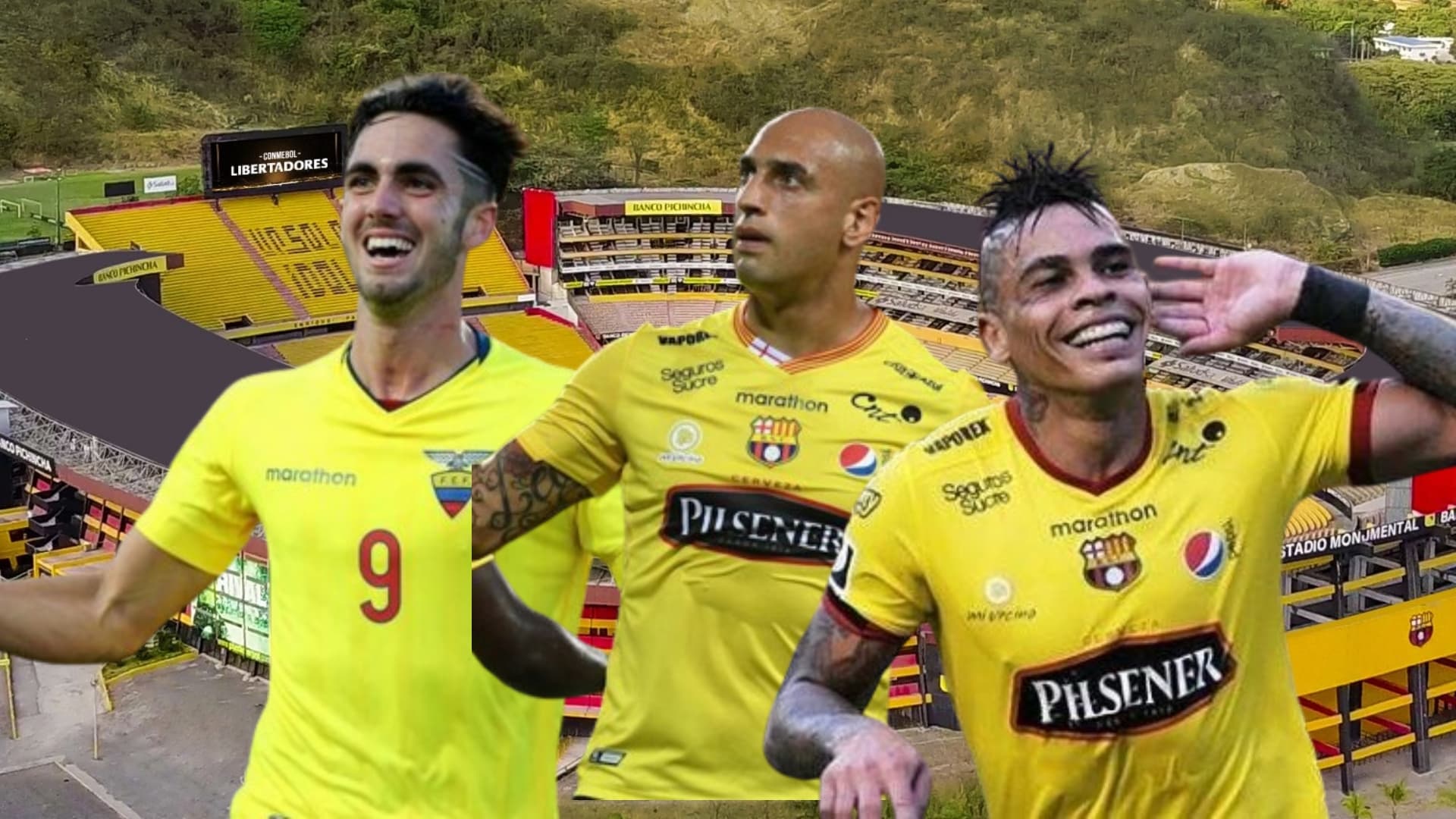 Leonardo Campana, Ariel Nahuelpan y Jonathan Alvez