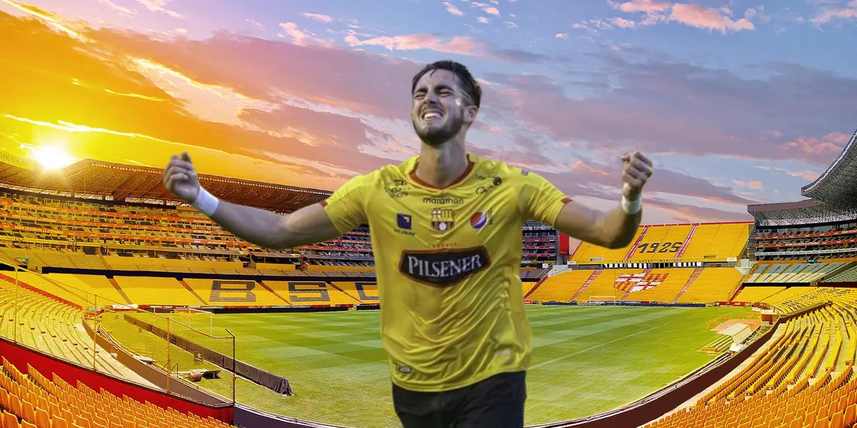 Leonardo Campana y su gesto jugando con la Selección