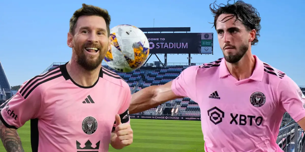 Lionel Messi y Leonardo Campana (Foto tomada de: Selección Argentina/MLS/Spiegel)