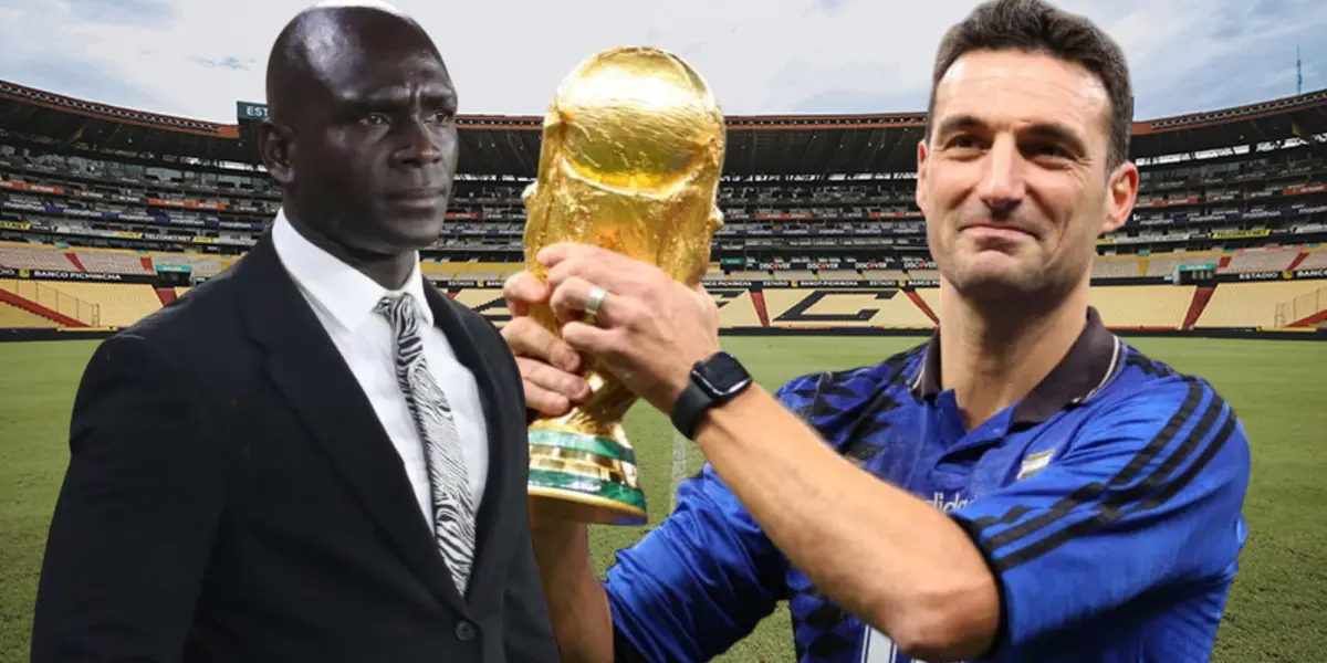 Lionel Scaloni y Segundo Alejandro Castillo (Foto tomada de: Municipio de Guayaquil/API/ALL In)