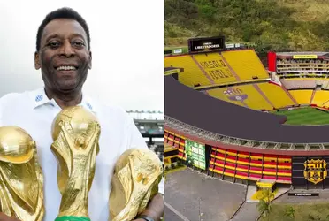 Lo ponen en el primer lugar como jugador en la historia y Pelé dijo esto del Monumental de Barcelona SC